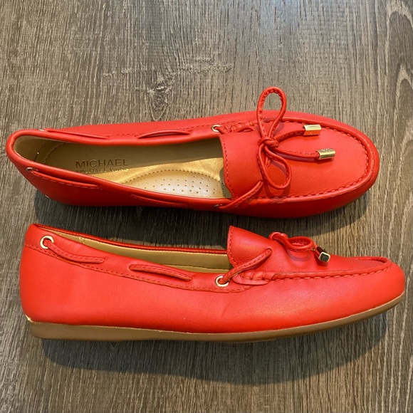 MICHAEL Michael Kors Shoes - Michael Michael Kors Red Leather Moccasin Flat Shoes Size 6.5 NWOB
